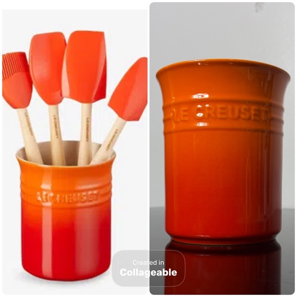 Le Creuset Other - Le Creuset Stoneware Flame Orange Utensil Crock, 1 Liter